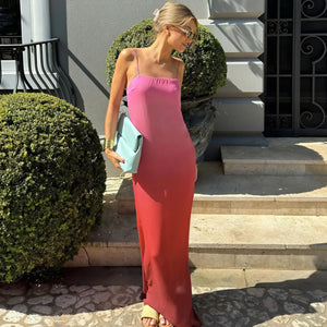 Women's Ombre Sleeveless Maxi Dress – Spaghetti Strap, Flowing Design-83812-347688bc-c49d-4c35-9ed2-907afd8e3796