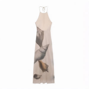 Women's Maxi Dress – Halter Neck, Unique Print, Textured, Floor-Length-83816-0ebf7eaa-50c6-484e-b409-a39e3a5a7553