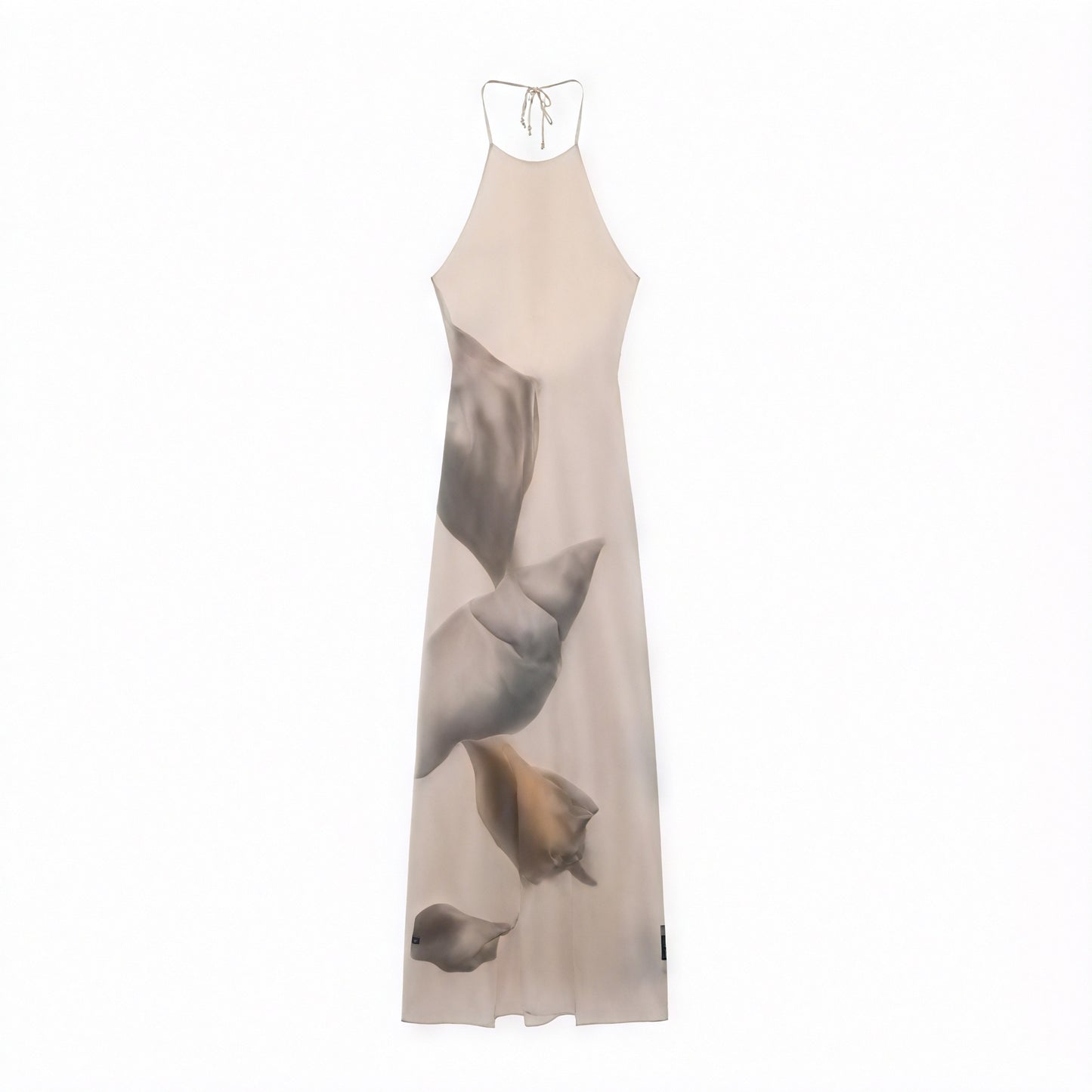Women's Maxi Dress – Halter Neck, Unique Print, Textured, Floor-Length-83816-0ebf7eaa-50c6-484e-b409-a39e3a5a7553