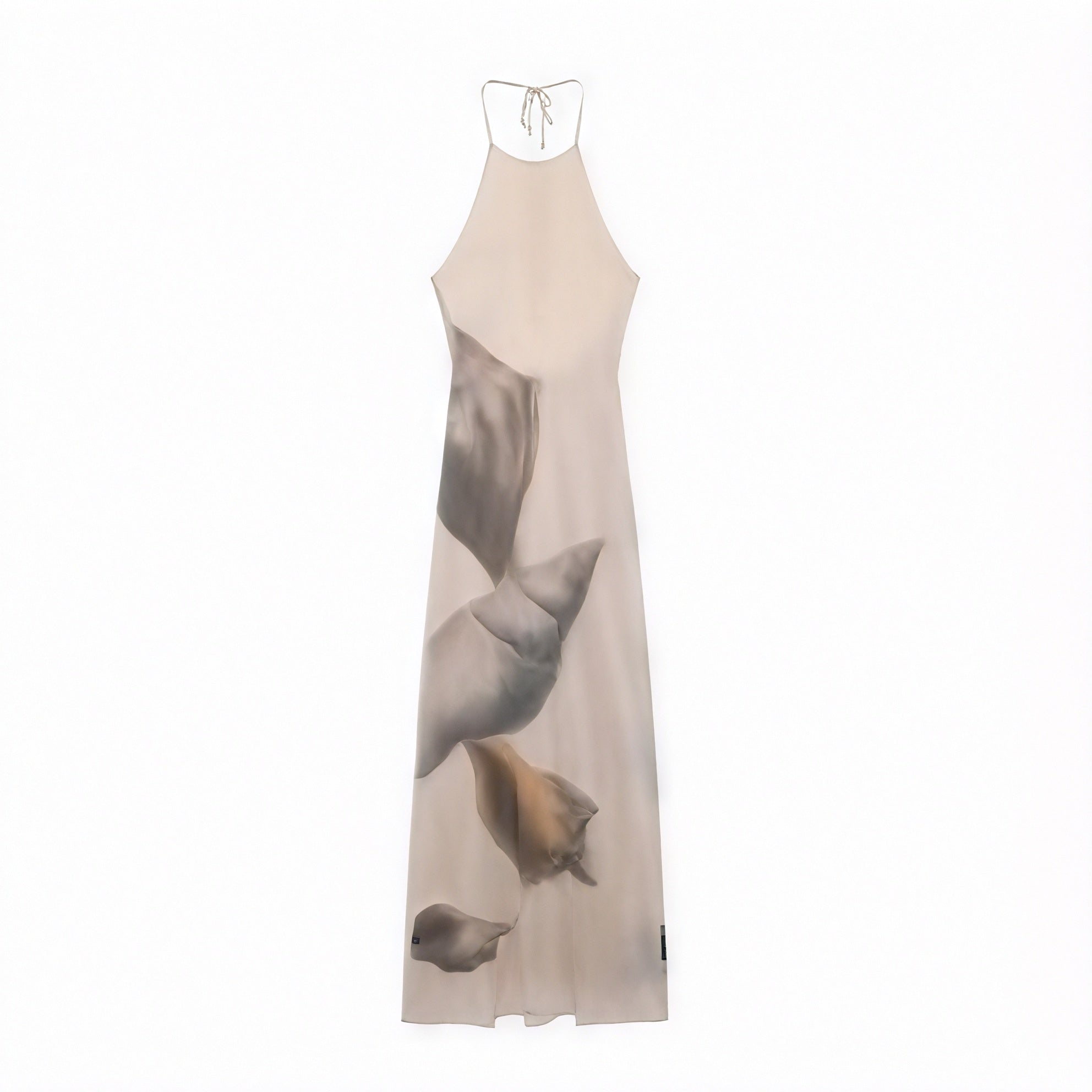 Women's Maxi Dress – Halter Neck, Unique Print, Textured, Floor-Length-83816-0ebf7eaa-50c6-484e-b409-a39e3a5a7553