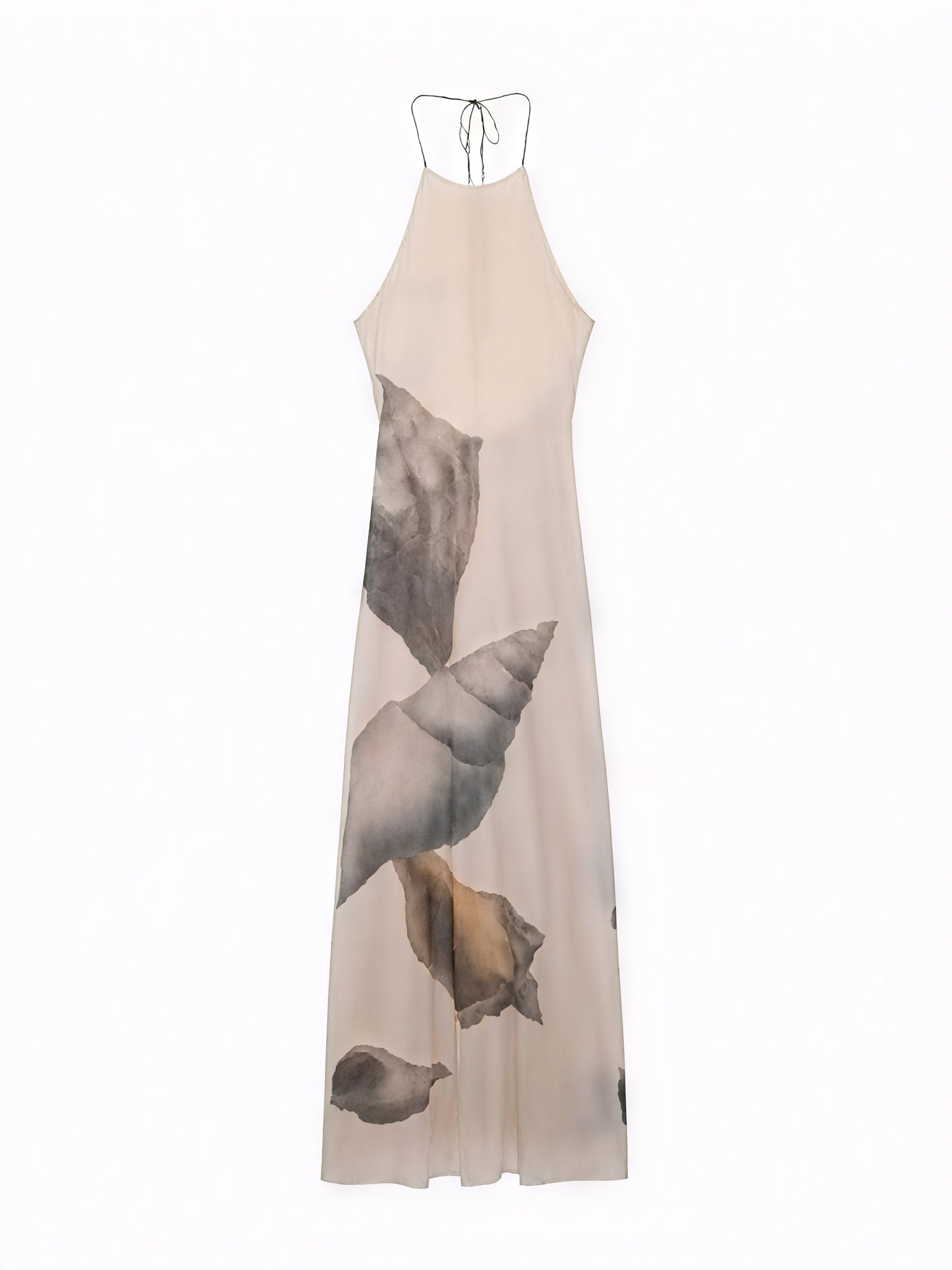 Women's Maxi Dress – Halter Neck, Unique Print, Textured, Floor-Length-83816-54144f81-bd1a-49bc-891c-dc47d30341c6