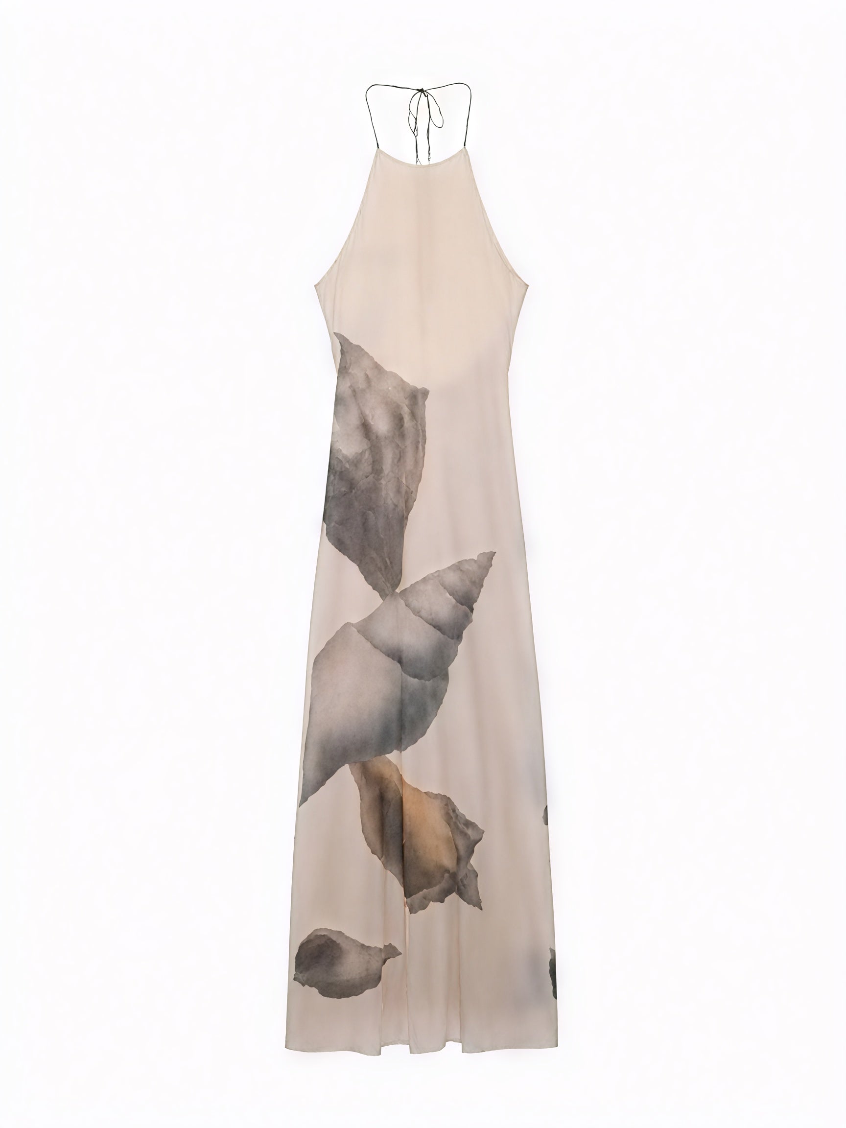 Women's Maxi Dress – Halter Neck, Unique Print, Textured, Floor-Length-83816-54144f81-bd1a-49bc-891c-dc47d30341c6