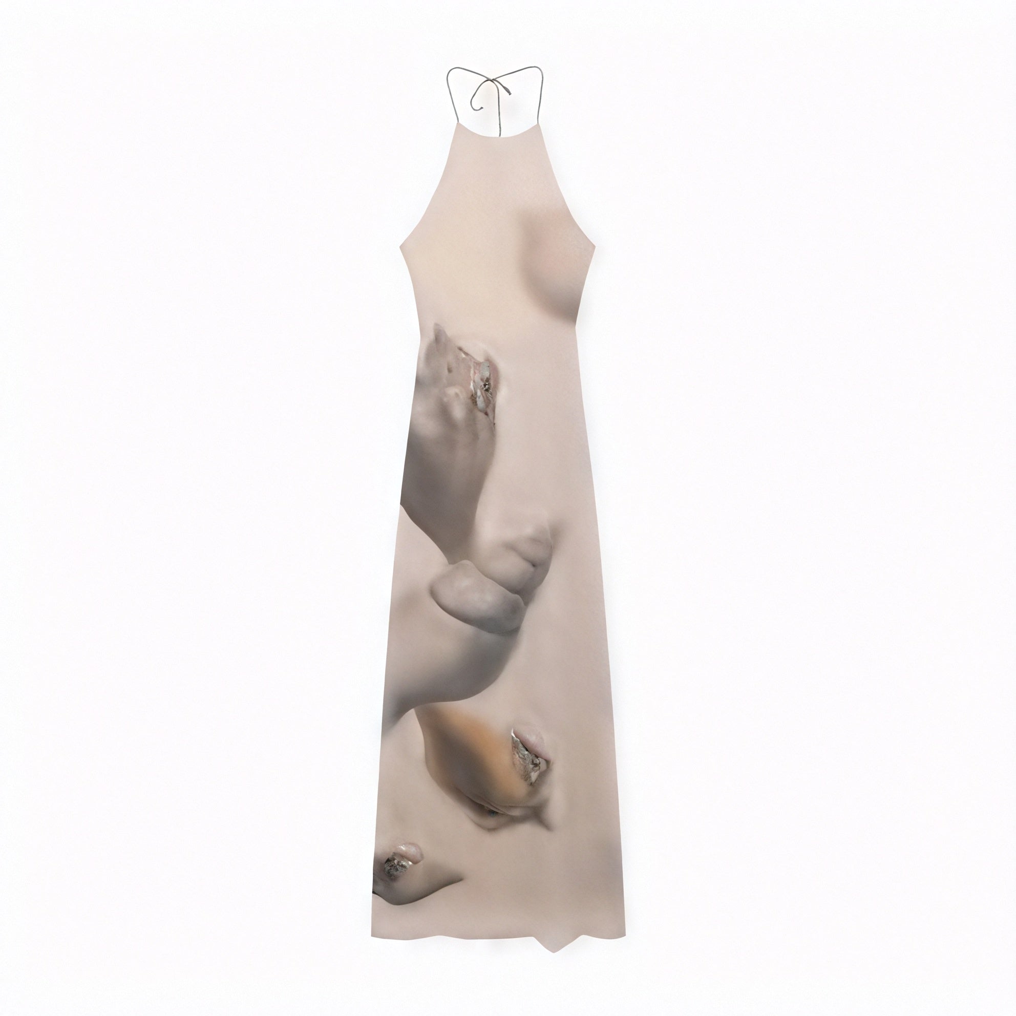 Women's Maxi Dress – Halter Neck, Unique Print, Textured, Floor-Length-83816-2245765d-8d8f-4d4e-a3d0-03e36bb86a75