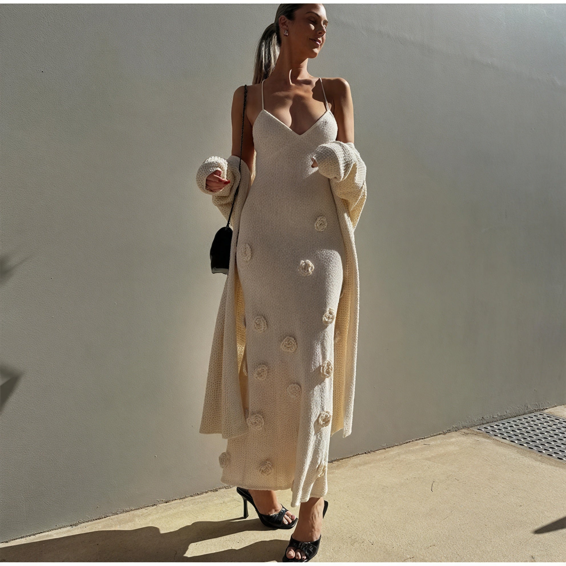 Women's White Floral Spaghetti Strap Occasion Dress-83821-a7b6e557-f468-4aea-9fc9-992de2f5d1d1
