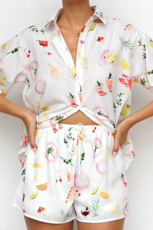 Whimsical Print Pajama Set - Relaxed Fit