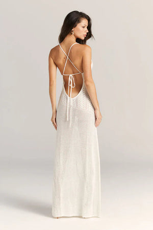 Basicfold Women's Open Knit Maxi Dress – Floral Cutout, Spaghetti Straps-83282-85832d85-c0a0-459f-acbe-70566616ec45