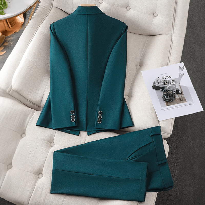Tailored Suit Set - Straight Leg, Single Button