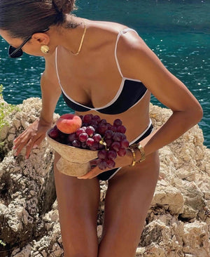Women's Two-Piece Bikini – Triangle Top, High-Cut Bottom, Contrast Trim-81470-9b60e230-8e08-46c0-9313-ac659ac3411e