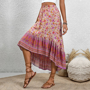 Gypsy Bloom Midi Skirt • Bohemian Style
