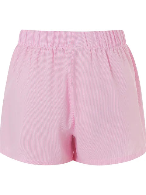 Men's Cotton Striped Shorts – Elastic Waistband, Classic Style, Basicfold-81738-a27bee70-897b-4a62-ac46-aeb4e540feae