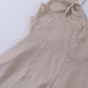 Cowl Neck Maxi Dress with High Slit