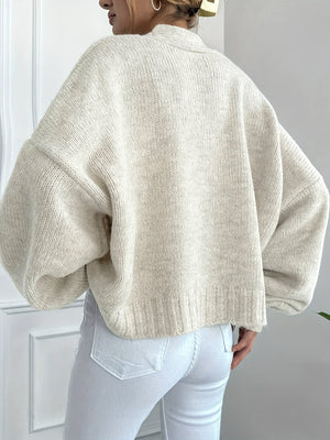 Women's Knit Cardigan – Button Front, Long Sleeve, Soft Fabric-74563-aff03b2a-1f91-431a-83fa-e6093f2e8484