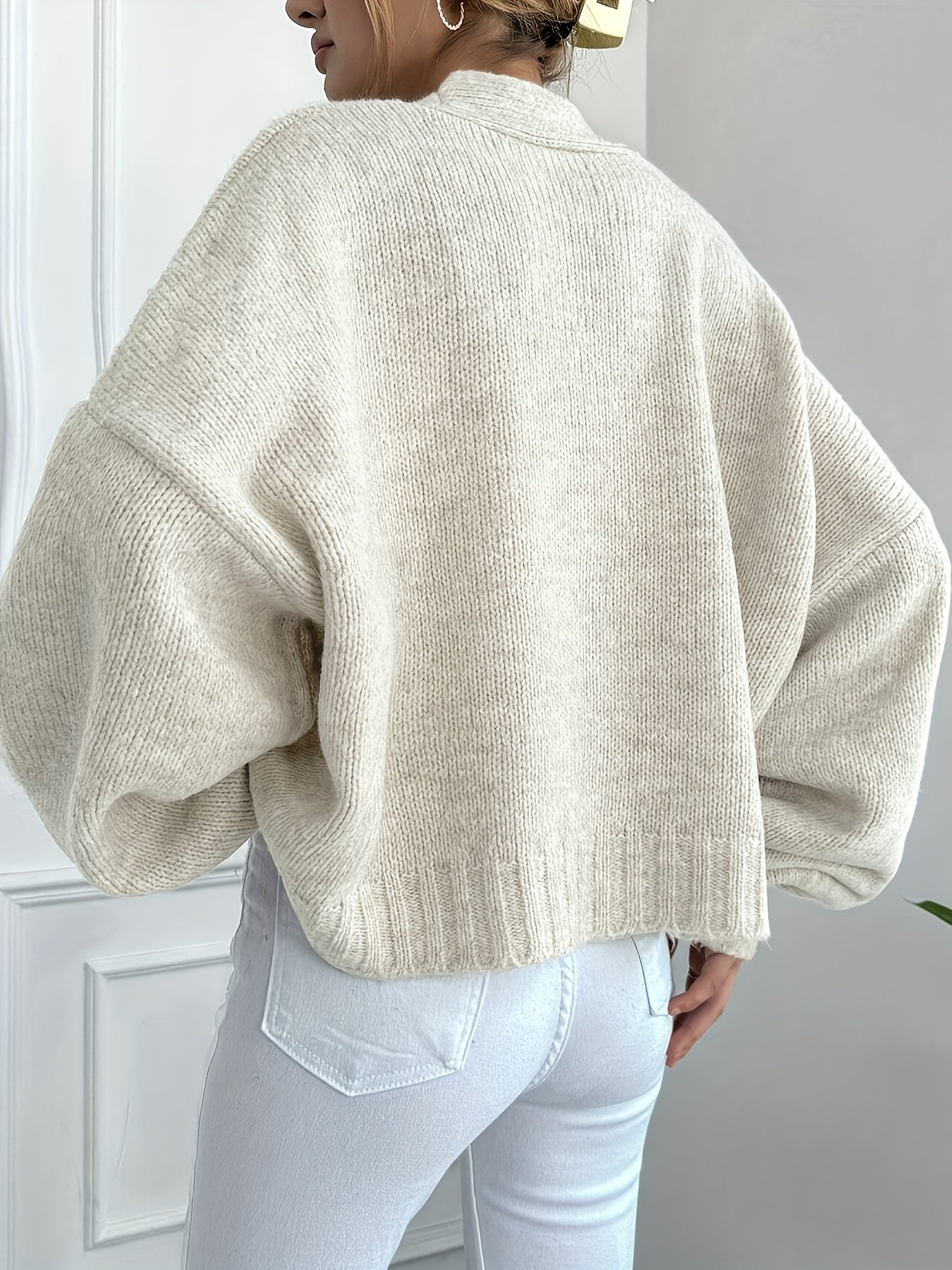 Women's Knit Cardigan – Button Front, Long Sleeve, Soft Fabric-74563-aff03b2a-1f91-431a-83fa-e6093f2e8484