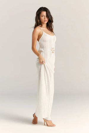 Basicfold Women's Open Knit Maxi Dress – Floral Cutout, Spaghetti Straps-83282-b81bc6fa-bcc4-4a67-b404-bfa3d449a70f
