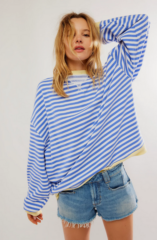 Striped Long Sleeve Top - Relaxed Fit