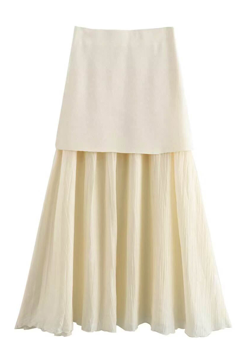 Sleeveless Vest & Pleated Skirt Set