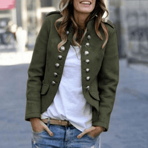 Military Blazer - Structured Collar - Button Detail