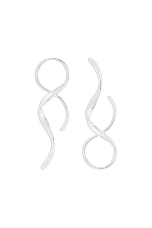 Sculptural Swirl Drop Earrings - Modern Jewelry