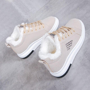Faux Fur Lined Low-Top Sneakers