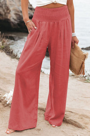 Wide-Leg Trousers - High-Waisted, Flowing Fit