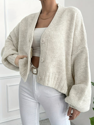 Women's Knit Cardigan – Button Front, Long Sleeve, Soft Fabric-74563-ffb49ea9-1127-4145-9a1f-32cc0a6d2f2d